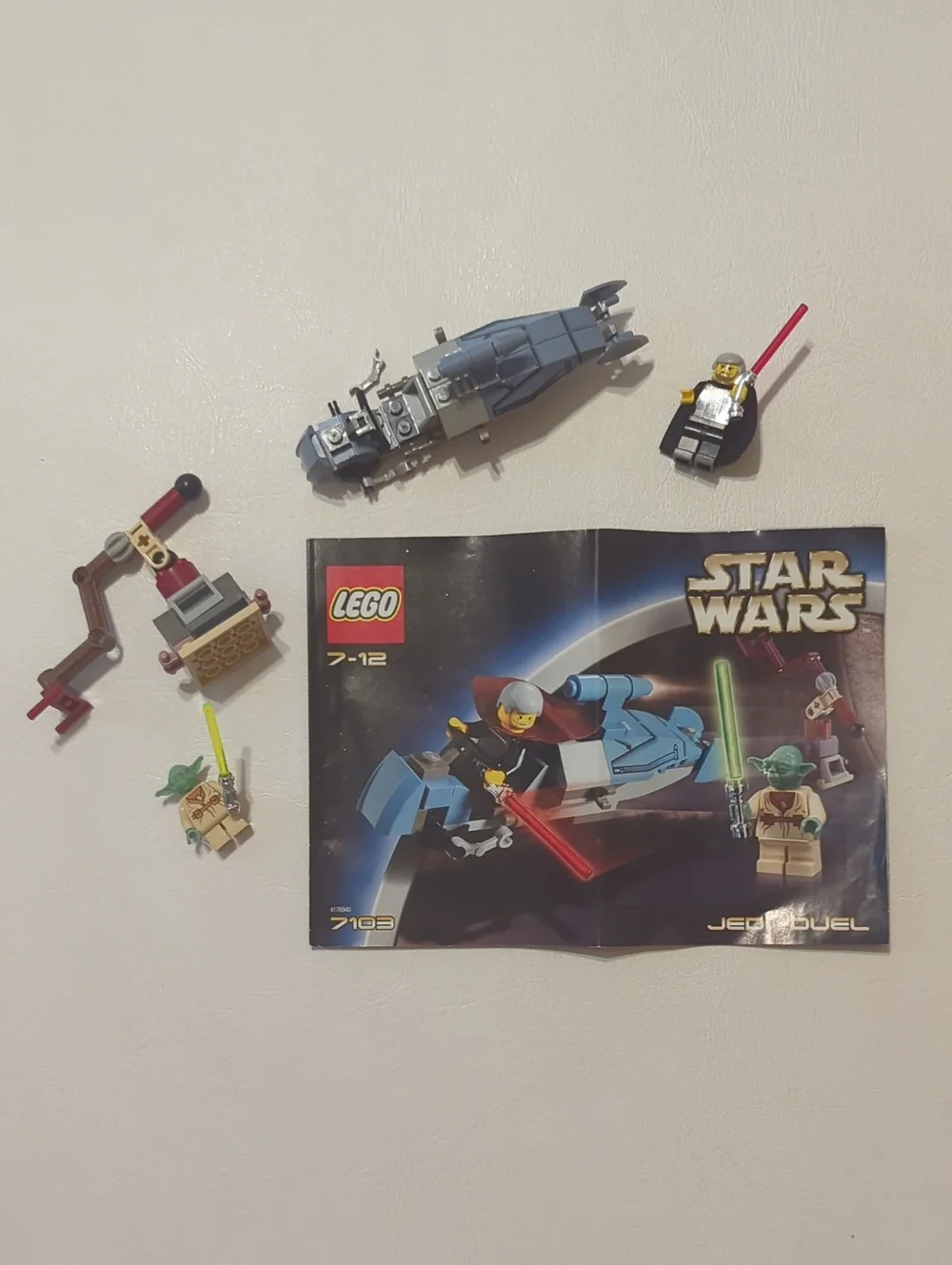 Lego Star Wars 7103 Jedi Duel Complete Yoda Minifigure Count Dooku 2002 Vintage